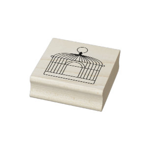 Tampons Encreurs Timbre en caoutchouc décoratif pour cages à oiseau