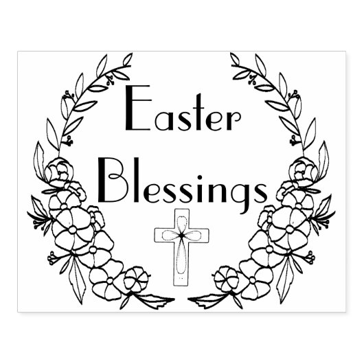 Tampons Encreurs Timbre en caoutchouc des Bénédictions de Pâques (Impression)