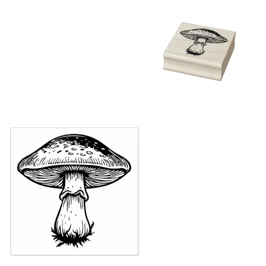 Tampons Encreurs Timbre en caoutchouc des champignons (Tamponné)