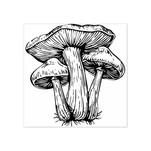 Tampons Encreurs Timbre en caoutchouc des champignons (Impression)