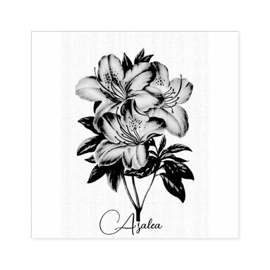 Tampons Encreurs Timbre en caoutchouc des fleurs d'Azalea (Impression)