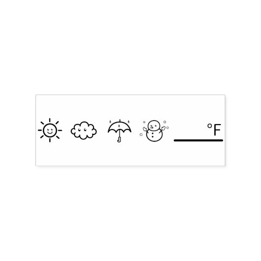 Tampons Encreurs Timbre en caoutchouc des icônes météo (Impression)