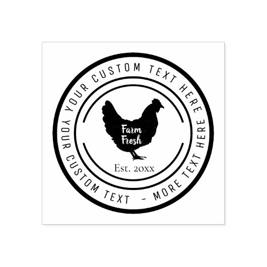 Tampons Encreurs Timbre en caoutchouc des oeufs de poule (Impression)