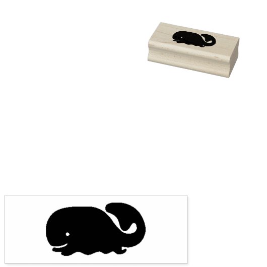 Tampons Encreurs Timbre en caoutchouc design de la baleine mignonne (Tamponné)