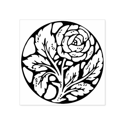 Tampons Encreurs Timbre en caoutchouc design rose (Impression)