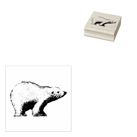 Tampons Encreurs Timbre en caoutchouc d'ours polaire (Tamponné)