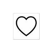 Tampons Encreurs Timbre en caoutchouc du contour du coeur (Impression)