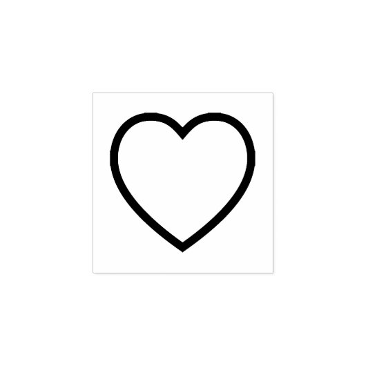 Tampons Encreurs Timbre en caoutchouc du contour du coeur (Impression)
