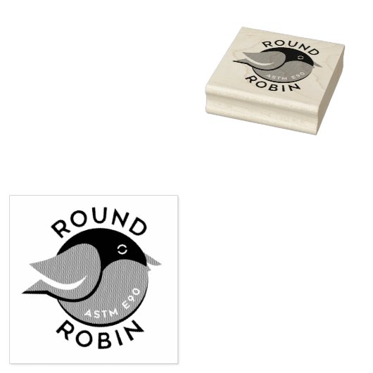 Tampons Encreurs Timbre en caoutchouc du logo Round Robin (Tamponné)
