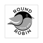 Tampons Encreurs Timbre en caoutchouc du logo Round Robin (Impression)