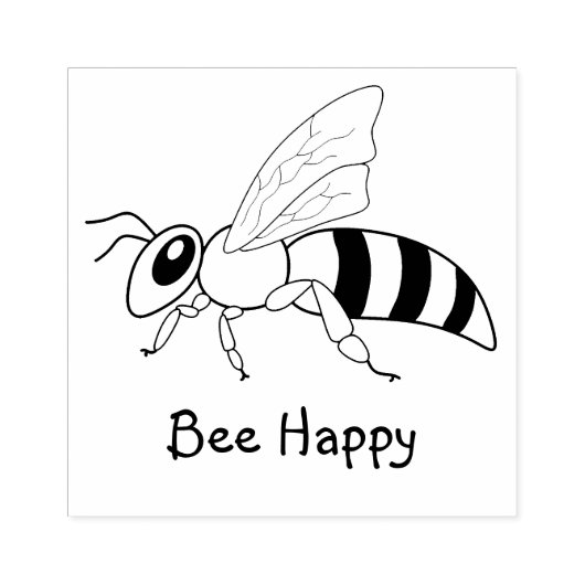 Tampons Encreurs Timbre en caoutchouc du message d'abeille (Impression)
