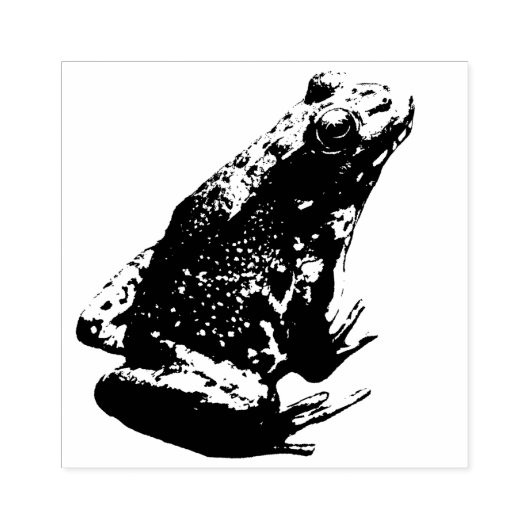 Tampons Encreurs Timbre en caoutchouc du profil de grenouille verte (Impression)