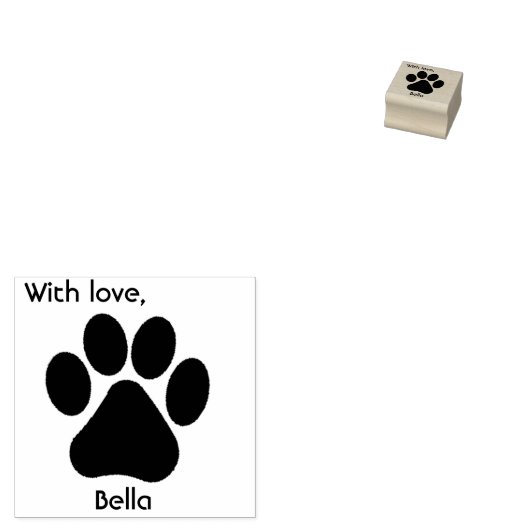 Tampons Encreurs Timbre en caoutchouc Empreinte de patte, avec amou (Tamponné)