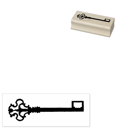 Tampons Encreurs Timbre en caoutchouc en bois à clé antique (Tamponné)