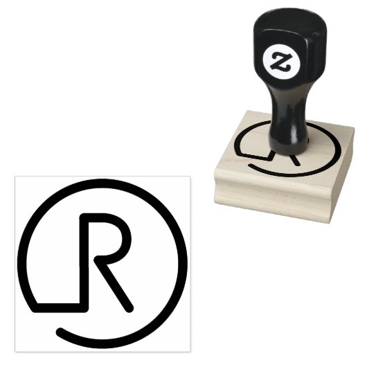 Tampons Encreurs Timbre en caoutchouc en bois de monogramme (Tamponné)