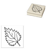 Tampons Encreurs Timbre en caoutchouc en bois - Feuille de bouleau  (Tamponné)
