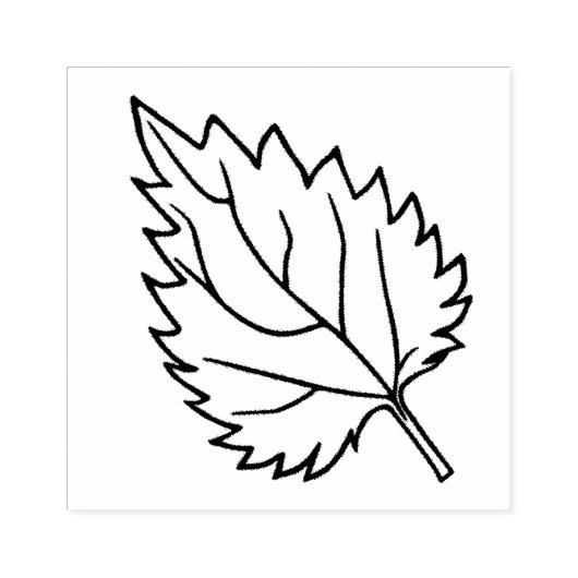 Tampons Encreurs Timbre en caoutchouc en bois - Feuille de bouleau  (Impression)