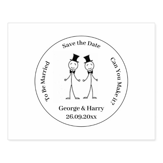 Tampons Encreurs Timbre En Caoutchouc - Enregistrer La Date Gay (Impression)