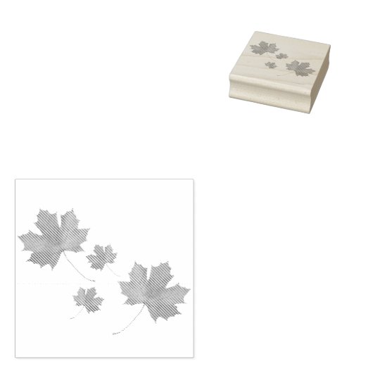 Tampons Encreurs Timbre en caoutchouc Feuille d'érable (Tamponné)