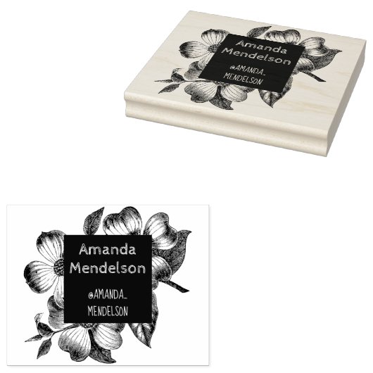 Tampons Encreurs Timbre en caoutchouc floral gravure mignonne (Tamponné)