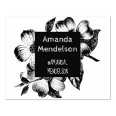 Tampons Encreurs Timbre en caoutchouc floral gravure mignonne (Impression)