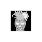 Tampons Encreurs Timbre en caoutchouc Halloween Floral Sugar Skull (Impression)