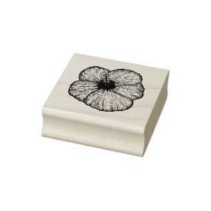 Tampons Encreurs Timbre en caoutchouc hibiscus tropical, fleur, bot