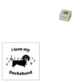 Tampons Encreurs Timbre en caoutchouc "J'aime mon Dachshund" (Tamponné)