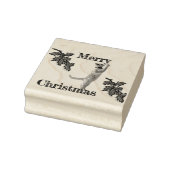 Tampons Encreurs Timbre en caoutchouc - Joyeux Noël Holly et chat (Tampon)