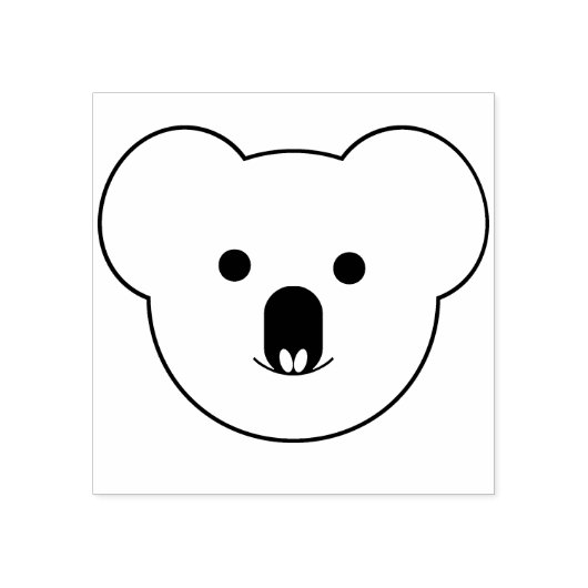 Tampons Encreurs Timbre en caoutchouc Koala Face (Impression)