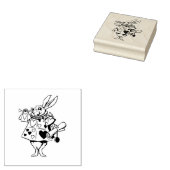 Tampons Encreurs Timbre en caoutchouc lapin blanc (Tamponné)