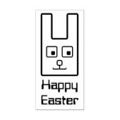 Tampons Encreurs Timbre en caoutchouc lapin de Pâques carré (Impression)