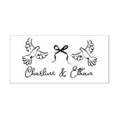 Tampons Encreurs Timbre en caoutchouc Mariage personnalisé avec col (Impression)
