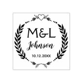 Tampons Encreurs Timbre en caoutchouc Mariage rond Monogramme perso (Impression)
