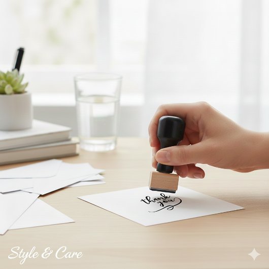 Tampons Encreurs Timbre en caoutchouc Merci artistique en 1 pouce