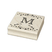 Tampons Encreurs Timbre en caoutchouc monogramme à bordure feuillue (Tampon)