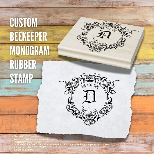 Tampons Encreurs Timbre en caoutchouc monogramme personnalisé pour