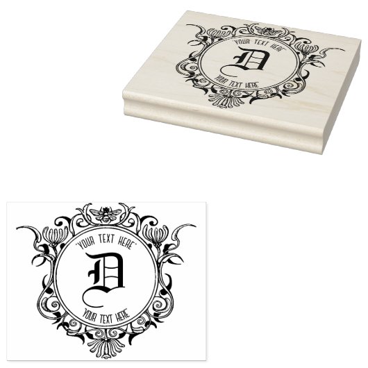 Tampons Encreurs Timbre en caoutchouc monogramme personnalisé pour (Tamponné)