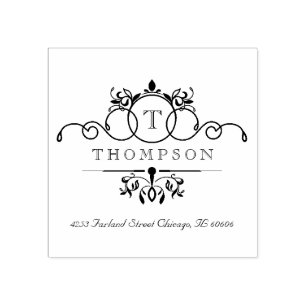 Tampons Encreurs Timbre en caoutchouc Monogramme vintage