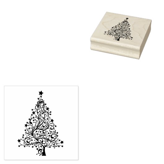 Tampons Encreurs Timbre en caoutchouc monté dans l'arbre de Noël (Tamponné)