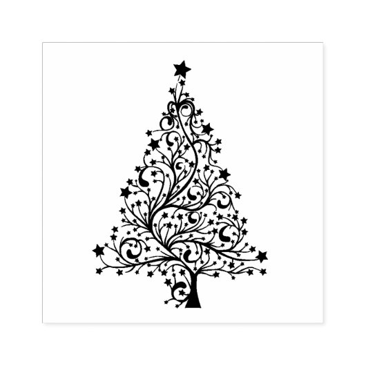 Tampons Encreurs Timbre en caoutchouc monté dans l'arbre de Noël (Impression)