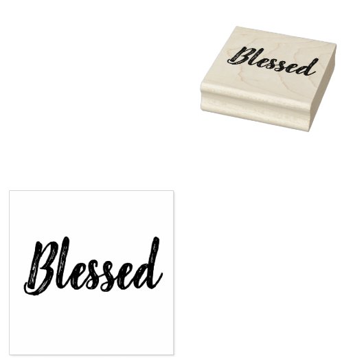 Tampons Encreurs Timbre en caoutchouc monté en bloc de bois béni (Tamponné)