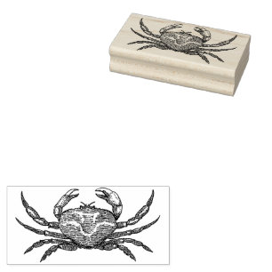 Tampons Encreurs Timbre en caoutchouc motif crabe vintage