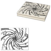 Tampons Encreurs Timbre en caoutchouc motif géométrique des étoiles (Tamponné)