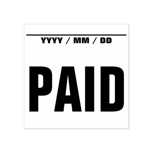 Tampons Encreurs Timbre en caoutchouc "PAYÉ" (Impression)