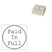 Tampons Encreurs Timbre en caoutchouc "payé en entier" (Tamponné)