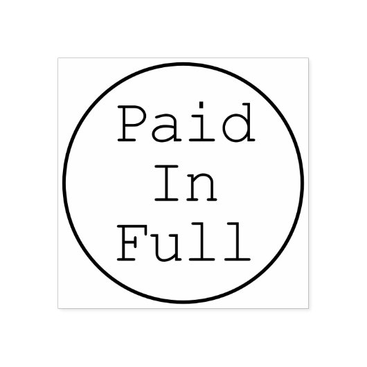 Tampons Encreurs Timbre en caoutchouc "payé en entier" (Impression)