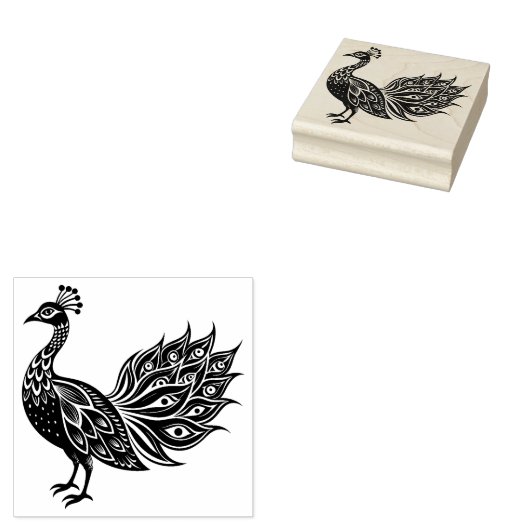 Tampons Encreurs Timbre en caoutchouc Peacock (Tamponné)