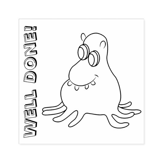 Tampons Encreurs Timbre en caoutchouc personnalisable de Monster so (Impression)