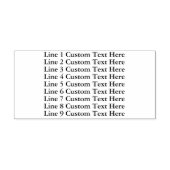 Tampons Encreurs Timbre en caoutchouc personnalisé de 9 lignes avec (Impression)